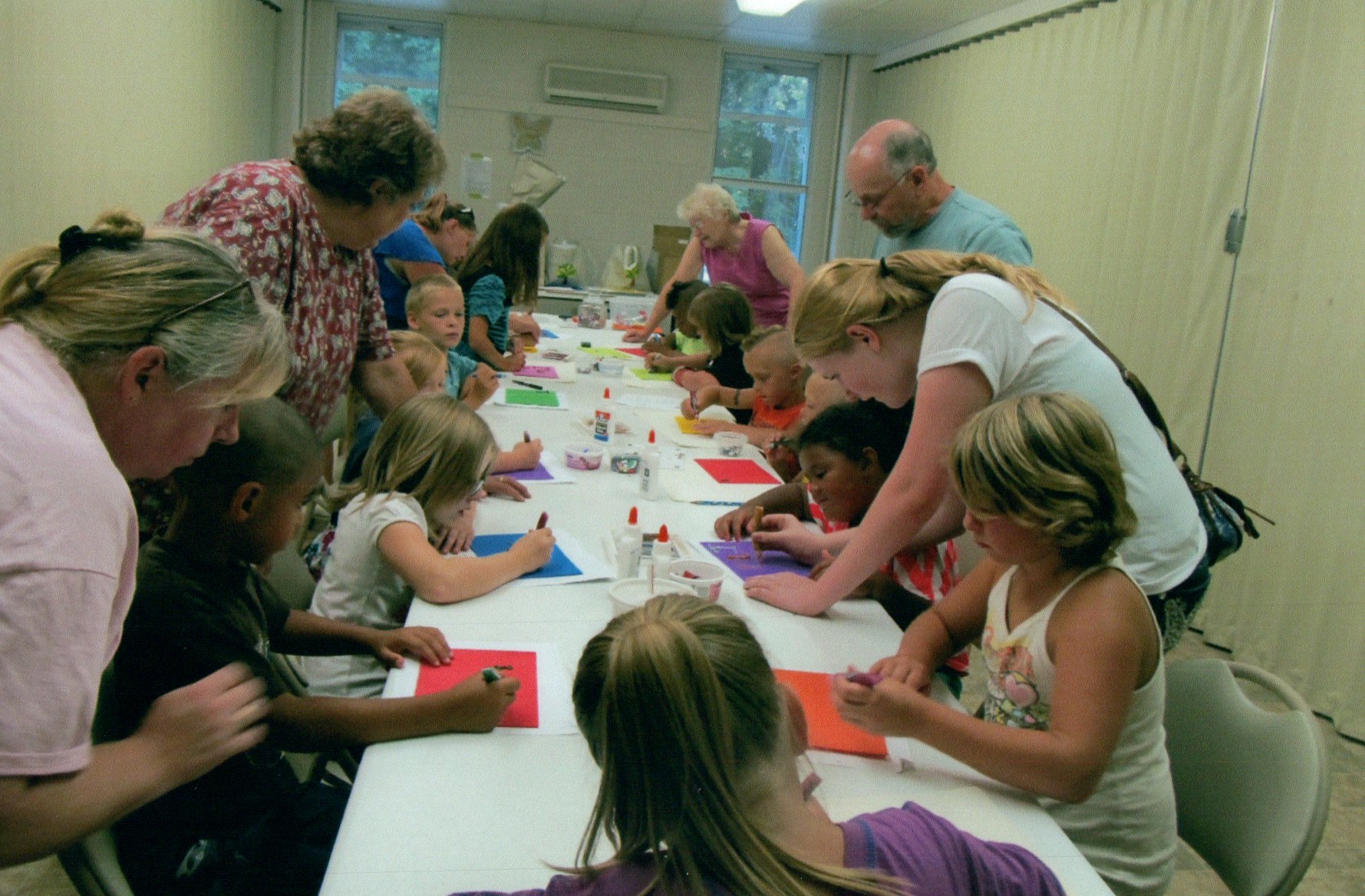 Children's craft activity in our fellowship hall