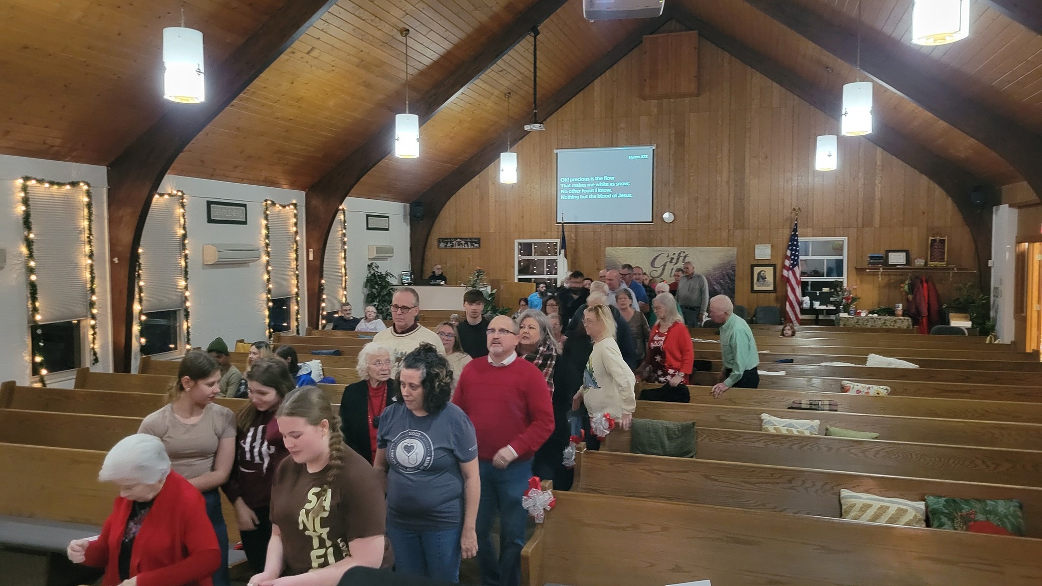 Our congregation gathered for worship