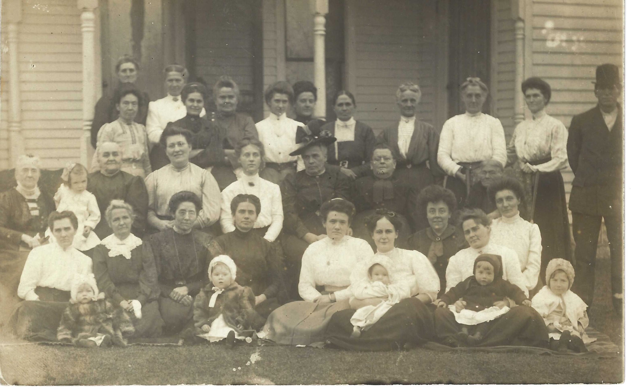 Historical photograph of early church congregation